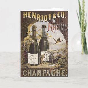 Carte Annonce Vintage Pour Henriot & Co. Rheims Champagn
