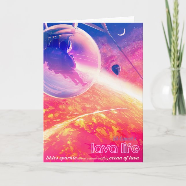 Carte Annonce Voyage Sci-Fi, Planet 55 Cancri e (Devant)