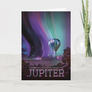 Carte Annonce Voyage Sci-Fi, Planet Jupiter