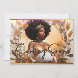 Carte Annonces de grossesse Soft Boho African Goddess
