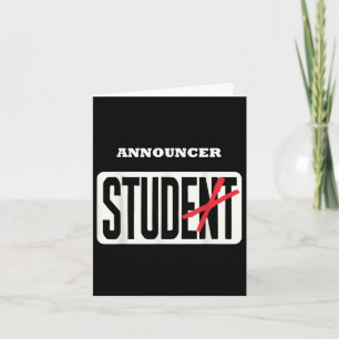 Carte Annonceur étudiante Shirt Funny Graduation Annonce