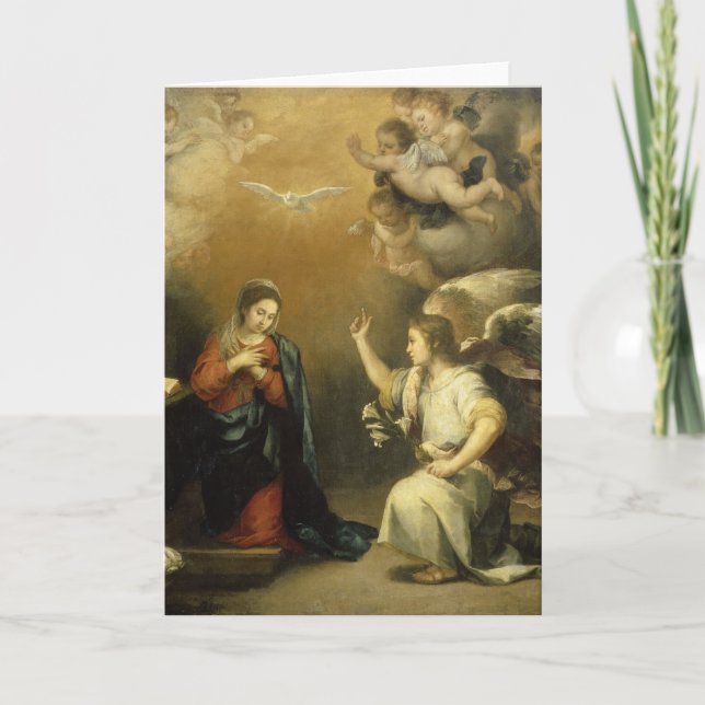 Carte Annonciation Vierge Marie et archange Gabriel Beau (Devant)