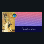 Carte ANNUNCIATION ANGEL MONOGRAM, Blue Sapphire<br><div class="desc">Elegant , artistic and classic design in gold yellow and blue rielaborated from a medieval painting.with a bright 3D gemstone.Detail from Orsini-Altar Scene. Italian Painter Simone Martini was a major figure In the development of early Italian Painting and greatly influenced the development of the International Gothic Style.Photography and digital treatment...</div>