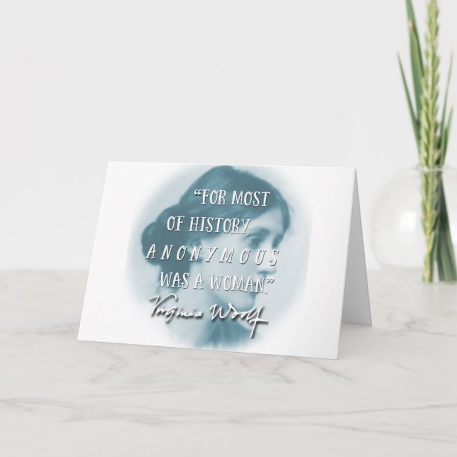 Carte Anonyme était un bleu de citation de la Virginie (Devant)