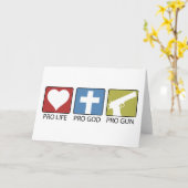 Carte anti-avortement, Pro God, Pro Gun (Yellow Flower)