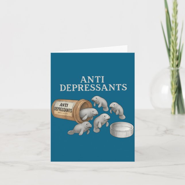 Carte Anti Depressants Manatees  (Devant)