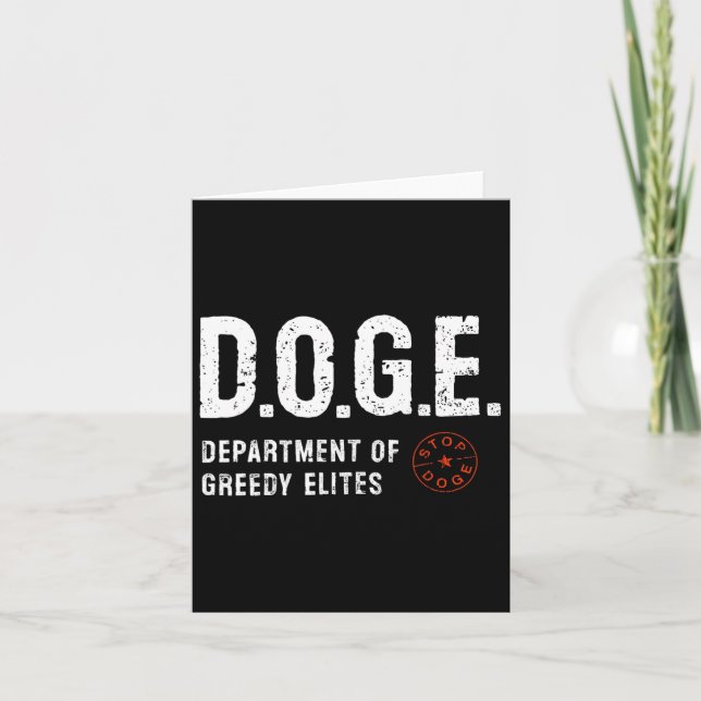 Carte Anti Doge D.o.g.e. Sens réels Drôle Définition (Devant)