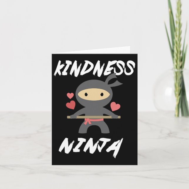 Carte Anti-harcèlement amusement Kindness Ninja School T (Devant)