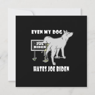 Carte Anti Joe Biden Mon Chien déteste Biden Humour poli