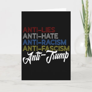 Carte Anti Mensonges Anti Haine Anti Racisme Anti Fascis