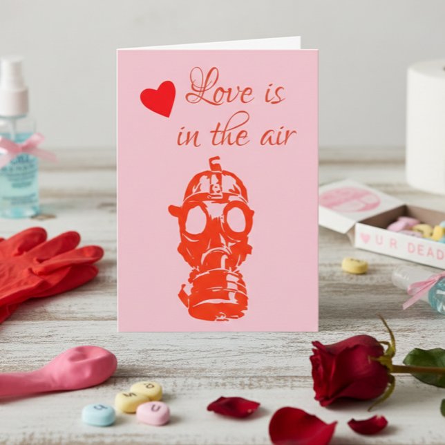 Carte Anti Saint Valentin l'Amour est dans l'Air Masque  (Créateur téléchargé)