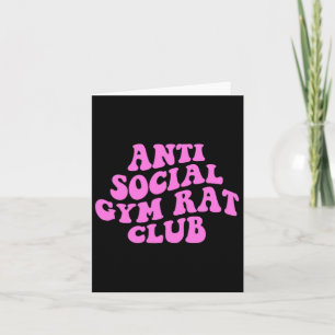 Carte Anti Social Gym Rat Club Funny Fitness Bodybui