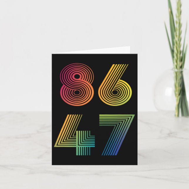 Carte Anti Trump 8647 86 47 Impeach 47 Anti-Trump Presid (Devant)