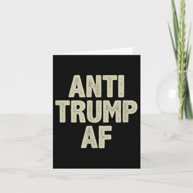 Carte Anti Trump Af - Style Vintage - (Devant)