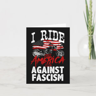 Carte Anti Trump Biker Résiste Contre La Manifestation D