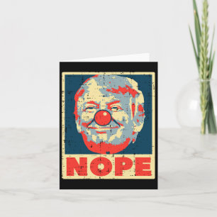 Carte Anti Trump Clown Vintage Retro Impeach No Donald