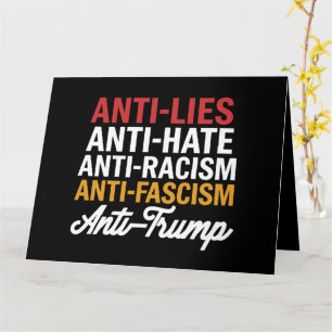 Carte Anti Trump Haine Mensonges et Fascisme Résistez An