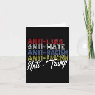 Carte Anti Trump Haine Mensonges Et Fascisme Résistez Vo