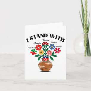 Carte Anti Trump I stand with Canada Mexique Groenland R