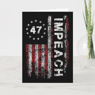 Carte Anti Trump Impeach 47 Trump 47e Président Drapeau