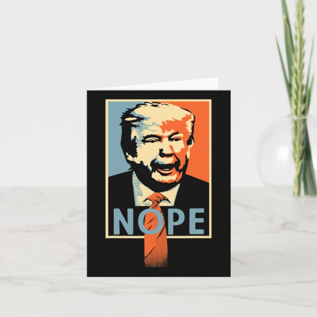 Carte Anti Trump nope Poster Resistance Parody Design (Devant)