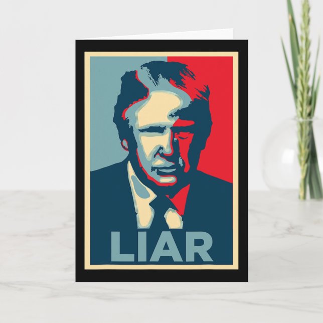 Carte Anti Trump Obama Hope Poster Liar  (Devant)