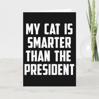 Carte Anti Trump pour hommes et femmes avec des chats 