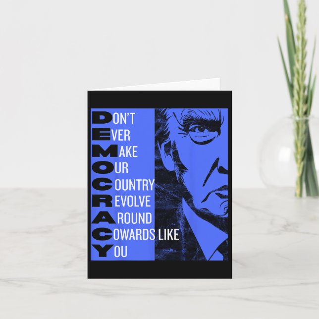 Carte Anti Trump Pro Democracy Tee Reste ! P progressif (Devant)