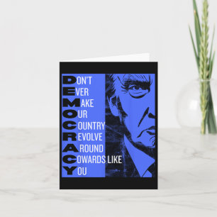 Carte Anti Trump Pro Democracy Tee Reste ! P progressif