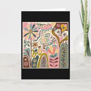 Carte Anti Trump Rétro Floral Laissez la gentillesse fle