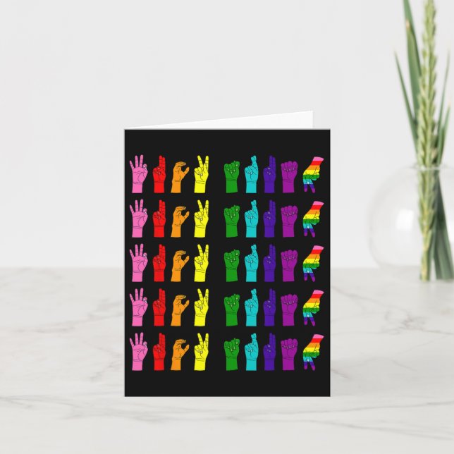 Carte Anti Trump Subtle Sign Language Asl Lgbtq Pride 20 (Devant)