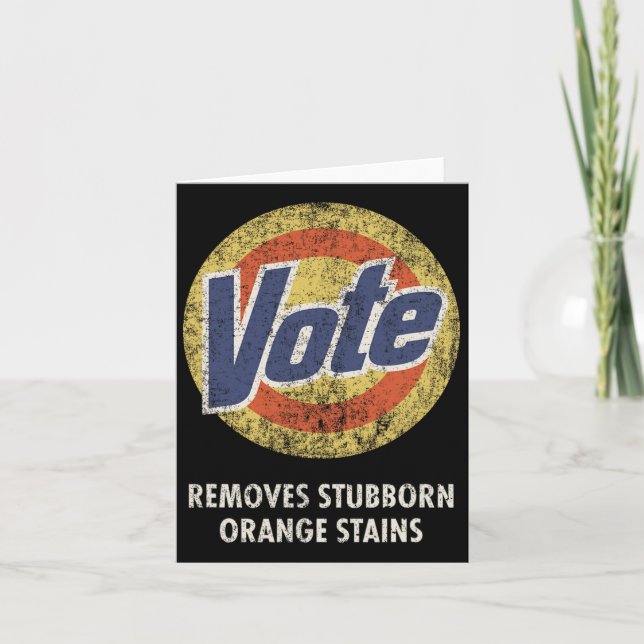 Carte Anti-Trump Vote Detergent Fun Vintage (Devant)