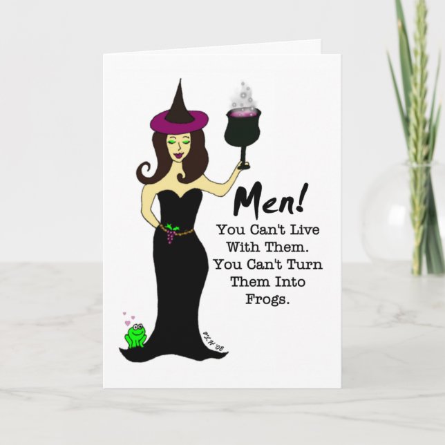 Carte anti-Valentin Wine Witch (Devant)