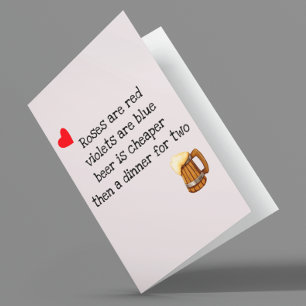 Carte Anti Valentine's Day Beer Funny