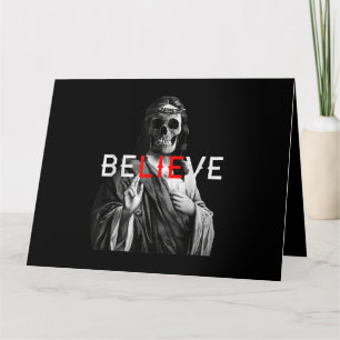 Carte Antichrist de Blackcraft Jésus Crâne croire Satan