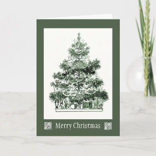 Carte Antique Arbre de Noël