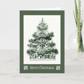 Carte Antique Arbre de Noël