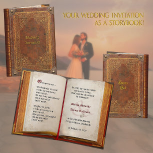 Carte Antique Book Wedding invite (personnalisable)