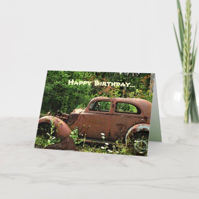 Carte Antique Car Anniversaire (Devant)