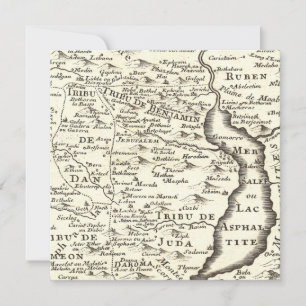 Carte antique de Bar Mitzvah, Tribus d'Israël
