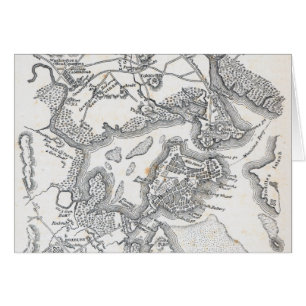 Carte antique de Boston 1775-1776