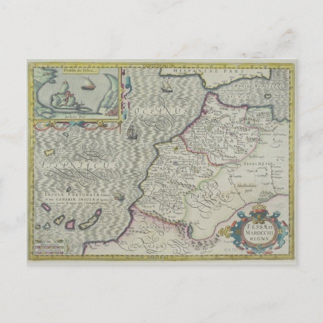 Carte antique de l'Afrique de l'Ouest (Devant)