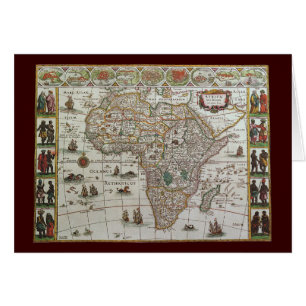 Carte antique de l'Afrique par Blaeu, vers 1635