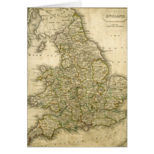 Carte antique de l'Angleterre et du Pays de Galles