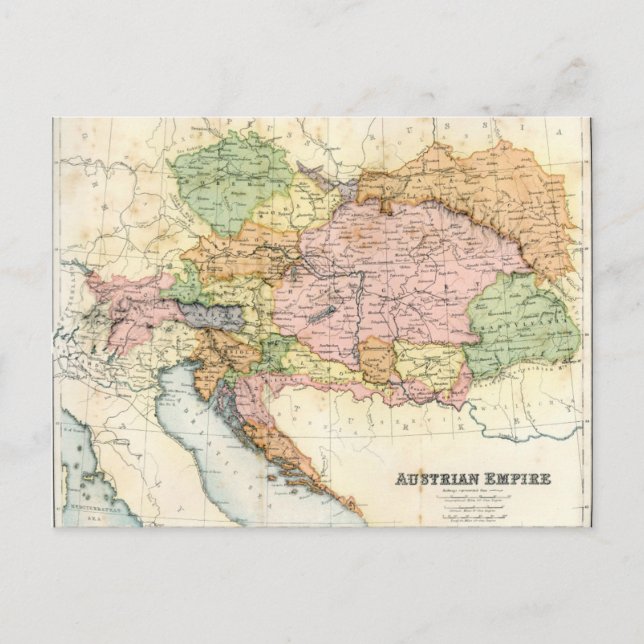 Carte antique de l'Empire autrichien (Devant)