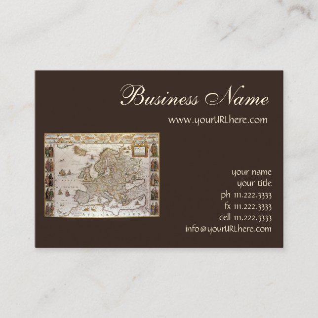 Carte antique de l'Europe par Willem Jansz Blaeu,  (Devant)