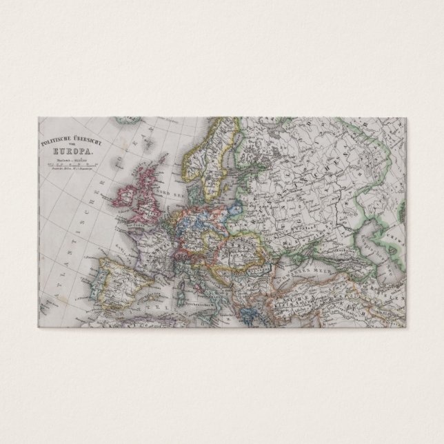 Carte antique de l'Europe vers 1862 (Devant)