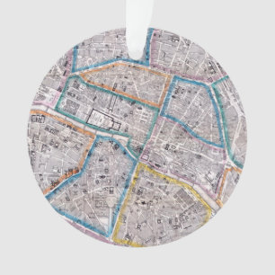 Carte antique de Paris