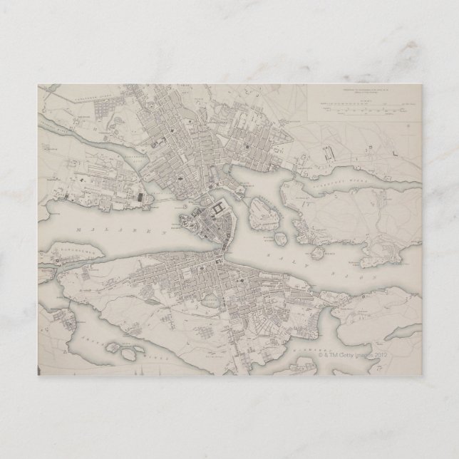 Carte antique de Stockholm, Suède (Devant)