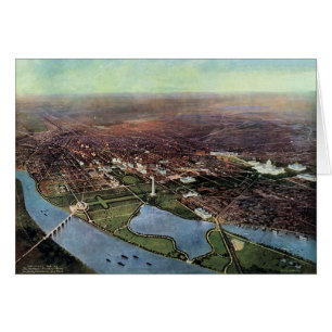 Carte antique de Washington DC et de la rivière Po